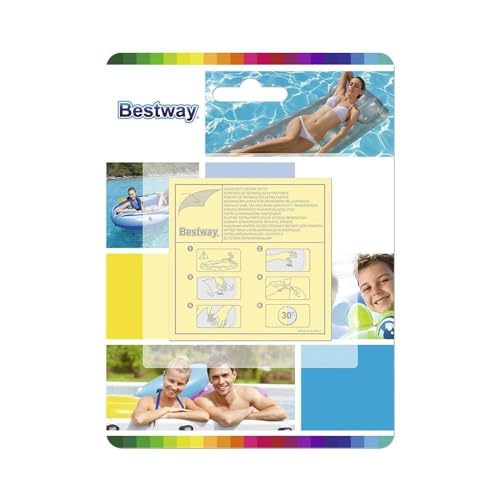 Bestway Selbstklebende Reparaturflicken 6,5 x 6,5 cm, 10 Stück