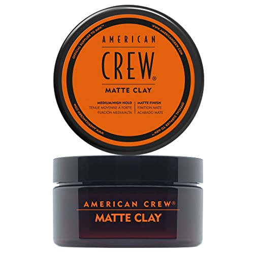 AMERICAN CREW – Matte Clay, 85 g, Stylingclay für Männer, Haarprodukt mit mittlerem bis starkem Halt, Stylingprodukt für optimale Formbarkeit, Struktur & leichten Glanz