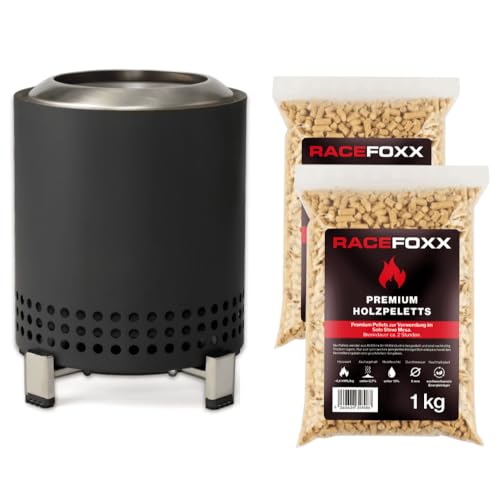 Solo Stove Mesa Tischfeuer inkl. 2 kg Holzpellets, raucharmer Mini-Tischkamin aus Edelstahl, tragbar, ideal für Balkon, Garten & Camping