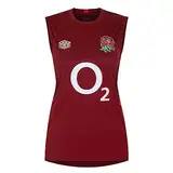 Umbro Damen England Ärmelloses Trikot (O2) Jersey, Tibetisches Rot/Zinfandel/Scharlachrot/Flamme, 36