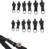 12 Stück Reißverschluss Schieber Ersatz, Reißverschluss Ersatz Zipper Zipper Pull Fixer, Reißverschluss Zieher, Abnehmbare Reißverschluss Zipper Pull Fixer Reißverschluss für Jacken, Rucksäcke, Koffer