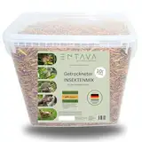 ENTAVA 10l nachhaltiger Insektenmix getrocknet in Premium-Qualität, Vogelfutter, Koifutter, Igelfutter, Eichhörnchenfutter, ganzjähriges Futter für Wildvögel