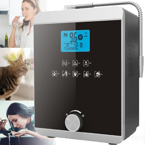 Wasseraufbereitungsmaschine, saure alkalische Wasserbereitungsmaschine mit pH-Wert 2,8 bis 11 mit Filtersystem, bis zu -800 mV Orp, 7 Wassereinstellungen, intelligente Stimme