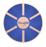 Yes4All Balance Board aus Holz; Brett mit hochwertiger rutschfester Oberfläche; Balance Trainer & Wackelbrett für das Ganzkörpertraining, Blau, 15,75"