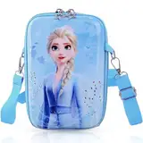 Umhängetasche Kinder Mädchen Elsa Tasche- Eiskönigin Kinderhandtasche Frozen Schultertasche Prinzessin Handtasche Kindertasche mit Verstellbarem Gurt zum Ausgehen oder Reisen, Geschenke Mädchen Girls