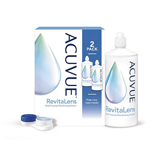 ACUVUE RevitaLens MPDS – Pflegemittel und Reiniger für weiche Kontaktlinsen mit antimikrobieller Wirkung – Wirkt mehr als 16 Stunden – 2 x 300 ml Kombilösung