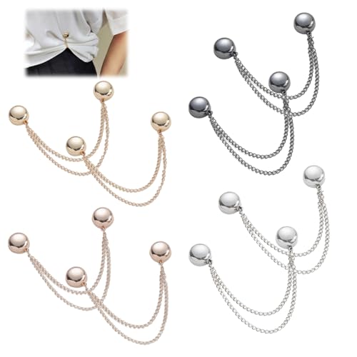 8 PCS Multifunktionale Magnetische Kleidungsklammern Leistungsstarke Hijab-Magnete für Damen Magnetische Kleidungsclips Magnetische Kleidungsaccessoires für Hemden ärmel Usw(Vier Farben)