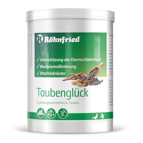 Röhnfried Taubenglück Pillen 500 g - Stärkung und Formerhalt von Brieftauben - REGT den Appetit und die Verdauung der Tauben an