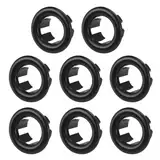 LEEQ 8pcs Waschbecken Überlauf Ring - Waschbecken Überlauf Abdeckung universal für Badezimmer Waschbecken(Schwarz)