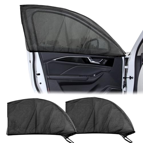 2 Stück Fliegengitter Autofenster, Autofenster Moskitonetze, Seitenfenster Netze, Elastizitä Sonnenblende Auto Netz, Auto Netz Sonnenschutz, Fenster Schatten, für Van, SUV