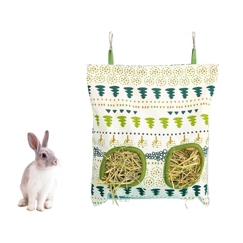 Heuraufe Meerschweinchen,Heufutterspender,Hängender Futtersack für Kleintiere,Heutasche,Kaninchen,2 Fenster Futterstation Futterspender,Hasen Heutaschen für Chinchilla,Hamster,Kleine,Tiere,Chinchillas