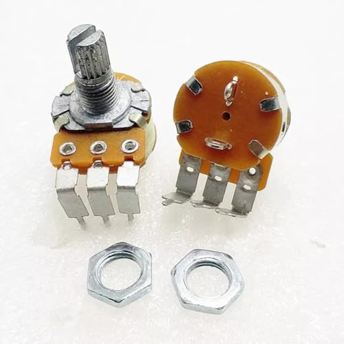 zeroupshop 5 Stück 50 K Ohm 15 mm Potentiometer mit Schalter B50K WH148