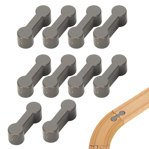 10 Stück Holzschienen Adapter Verbinder,holzeisenbahn Zubehör Wiederverwendbare,Universal Holzeisenbahn Adapter Set,Gleisverbinder Robustheit,Holzbahnverbinder für Geburtstagsfeier,Spieltermin