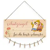 Schwester Geschenk,Geschenk Schwester Geburtstag,Weihnachtsgeschenke Für Schwester,Geschwister Geschenke,Große Schwester Geschenk,Für Dich Schwesterherz,Beste Schwester Geschenke,Fotowand Holztafel