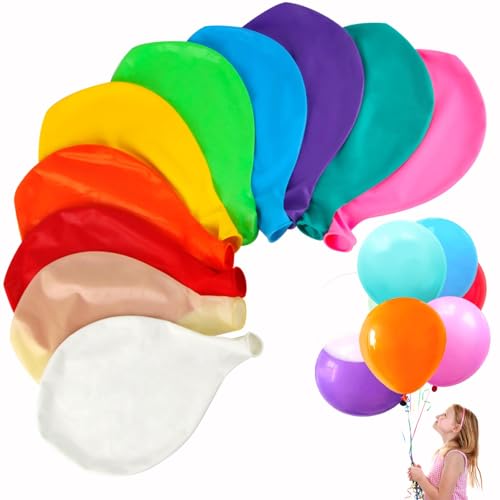 Luftballons Groß, RosyFate 10 Stück Luftballon 36 Zoll/90 cm, Luftballons Bunt, Luftballons Geburtstag, für Kinder Geburtstag sfeier, Babyparty, Jubiläum Party Deko