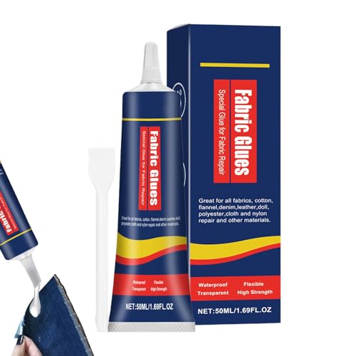 Stoffkleber, Stoffkleber, Reparatur von 50 ml Stoffen | Dauerhaft, wasserdicht, trocken, 24 -Stunden -Stoffkleber, für Nylon, Stoffpuppe, Puppenreparatur