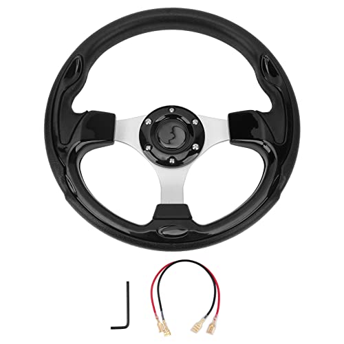 Ldafava Autolenkrad, universell, 13 Zoll, 330 mm, bequemer Griff, stabile Kontrolle, Rennsport-Design für Fahrzeuge, Acryl, PU, Aluminium, Eisen