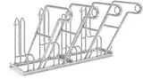 Anlehnparker 4604 | Fahrradständer für einseitiges Parken von 4 Fahrrädern | Freiaufstellung | Abwechselnde Hoch-/Tiefeinstellung | erweiterbar | Dreifke®