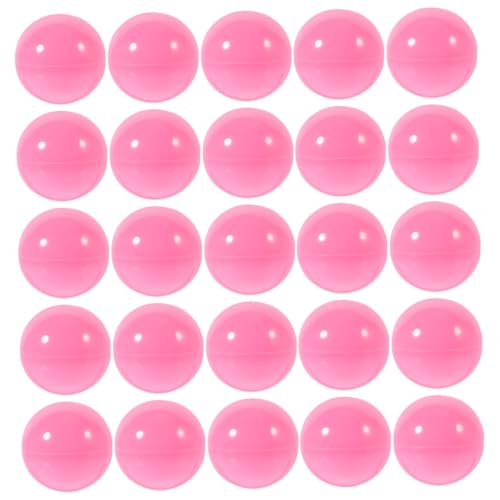 OUNONA 25 Stück Lotteriekugel Ball bunt klare Bälle greifen verlosen öffenbare Kapseln Süßigkeitenkugeln Mini-Kapselbehälter Hohlkugeln aus Partybälle PVC Rosa