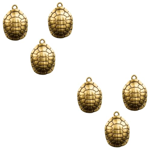 SEWACC 6 Stk Schildkrötenpanzer-Anhänger Glücksarmband Ozeanschmuck Vintage-Schmuck Vintage-Armband büro dekoration tischdeko esstisch Wohnkultur Heimdekoration Kupferhandwerk