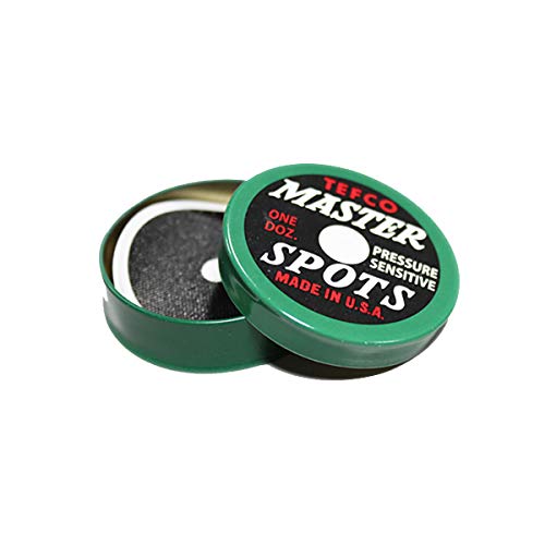 Tweeten Fibre Co Billardtisch-Spots, 12 Stück, Grün, Kautschuk, Metallbox, Jugendliche, World Pool-Billiard Association, Billardzubehör