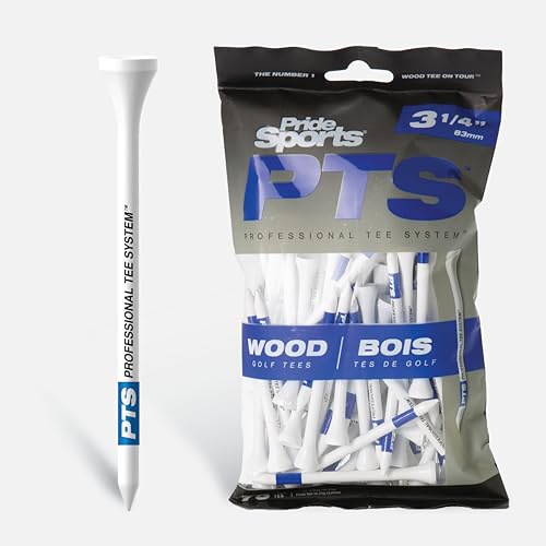 Pride PTS Unisex Golf Abschlag , Golf Tees, Tasche mit 75 Tees