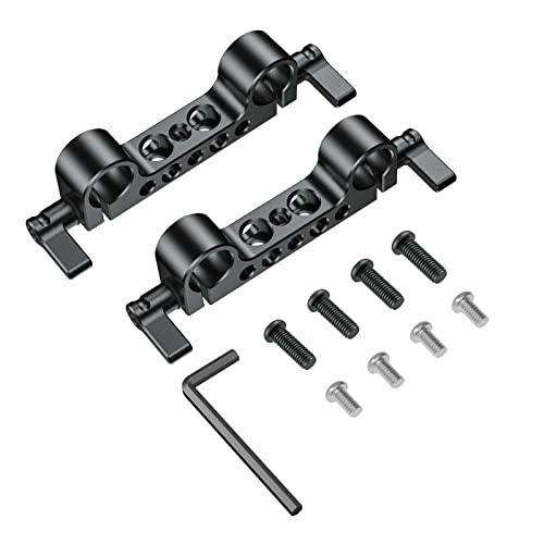 SMALLRIG, Klemme, 15 mm Rod (2 Packungen) mit 1/4-Zoll-Gewinde für 15 mm Rail System 2061