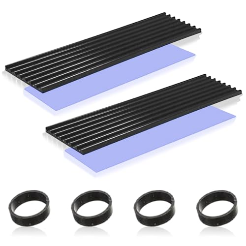 2 StüCk KüHlköRper, M.2 Aluminium KüHlköRper, KüHler-Set Heatsink Mit 70mm X 22mm X 3mm, HalbleitergeräTe KüHler, Cpu-KüHlung FüR M.2 Ssd M2 KüHlköRper, Schwarz