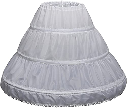 Mädchen Petticoat 3 Creolen Petticoat Full Slip Blumenmädchen Krinoline Rock für 2-12 Jahre (10-11 Jahre)