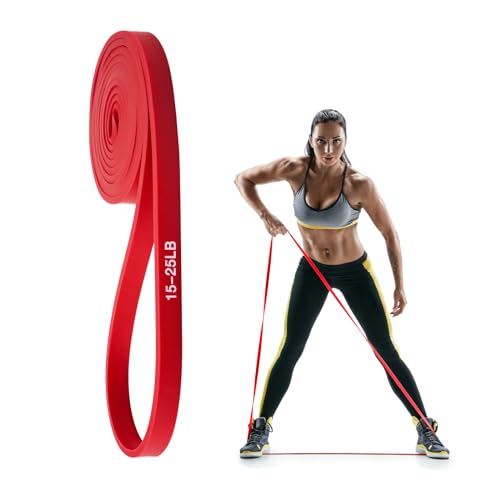 Fitnessbänder, 100% Latex Resistance Bands, Einzelpackung Gymnastikband, Widerstandsbänder Fitnessband Gummiband Sport für Muskelaufbau, Yoga, Pilates, Krafttraining