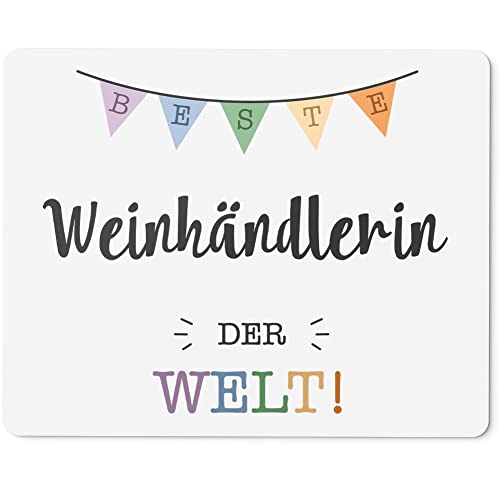 JUNIWORDS Mauspad Mousepad, Beste Weinhändlerin der Welt (5725482)
