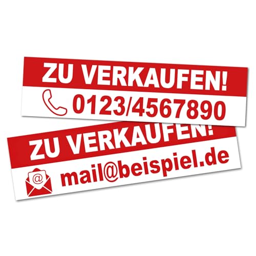 Finest Folia Personalisierbarer Werbesticker Aufkleber Sticker für Wohnungen Garagen Autos Boote Häuser Folie selbstklebend wetterfest