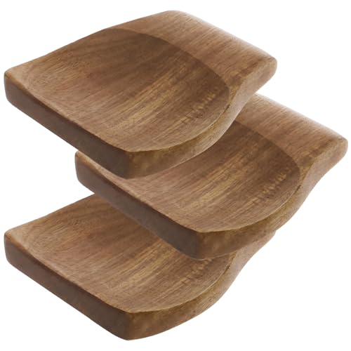 3 Stück Löffelablage aus Holz,Kochlöffelablage,Multifunktionaler Löffelhalter,Elegante Utensilienablage für Spatel Löffel Zangen,Praktisches Küchenzubehör für Herd und Arbeitsplatte(3pcs)