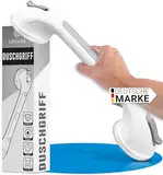 LECURE® Haltegriff Dusche [ohne Bohren] - Extra starker Dusch- & Badewannengriff mit Saugnapf - Ideal für Senioren und Menschen mit körperlichen Einschränkungen [110 kg Tragkraft]