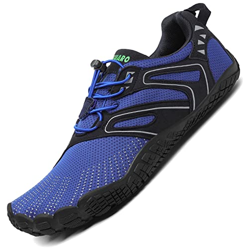 SAGUARO Barfußschuhe Damen Herren Traillaufschuhe Weich Leicht Fitnessschuhe rutschfest Schnell Trocknend Badeschuhe Dunkelblau Gr.42