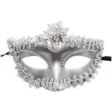 PTLLEND 2024 Karneval Maskerade Form Festivals Disco Party Form (Silver, One Size)