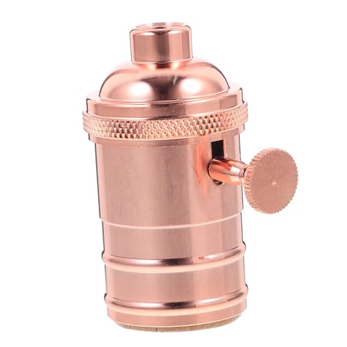 SHINEOFI Retro Lampenfassung Druckguss Hitzebeständig für Vintage Pendelleuchten Roségold Einfach zu Installieren DIY Beleuchtungskonzepte