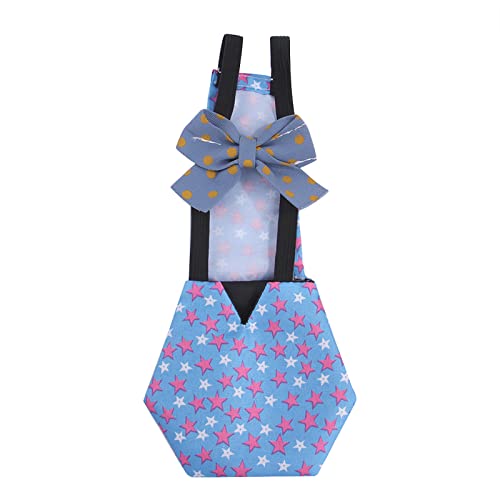 Clicitina Kreativer Henne-Overall-Spaß-Bogenhalfter-Henne-Schutz-Feder-Halter für Geflügel-Schutz-nettes Huhn-Overall FFg458 (Sky Blue, M)