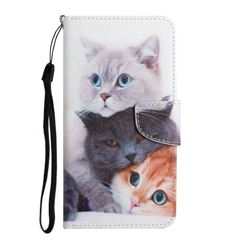 Rnrieyta Miagon Hülle für Oppo A98 5G,Handyhülle PU Leder Brieftasche Schutz Flip Case Wallet Cover Klapphüllen Tasche Etui mit Kartenfächern Stand