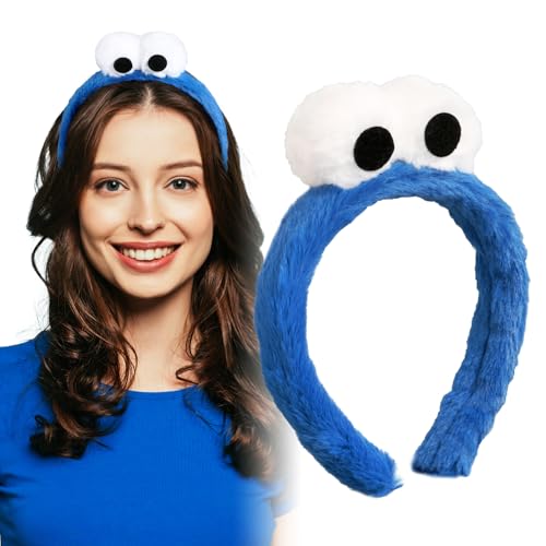 BOFUNX Karneval Haarreif mit Augen, Plüsch Haarband lustige Haarschmuck Monster Kostüm Accessoires für Fasching Karneval Mottoparty Cosplay