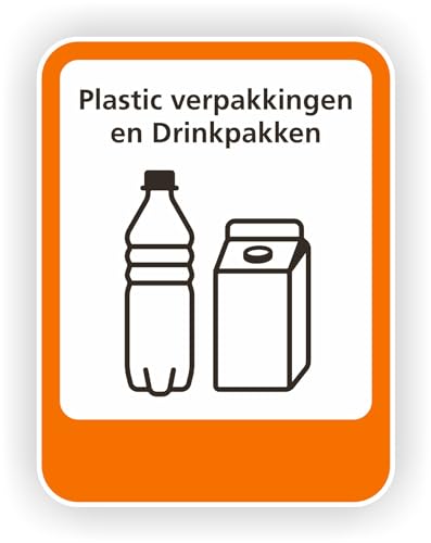 Kunststoff-Verpackung und Trinkpackungen Recycling Aufkleber