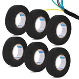 6PCS Car Kfz Gewebeband,Klebeband Kabelbaum,Stoffauto Filzband,Selbstklebendes Textilband,Panzerklebeband KabelbäUme Elektriker Band,Auto Kabelbaum Filzband zum Reparatur Autos&Wickelkabeln Verwendet