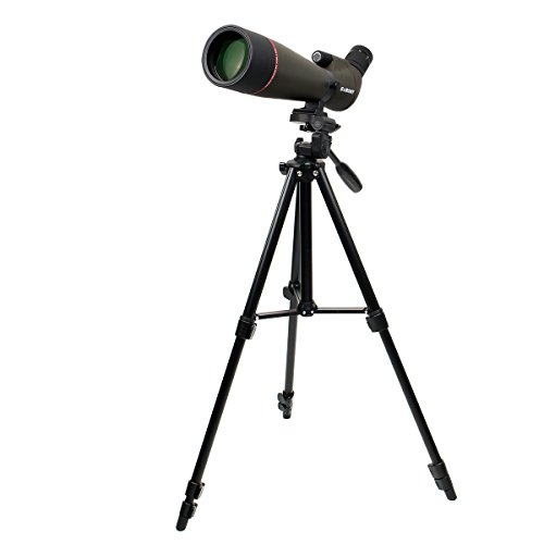 Svbony SV13 20-60X80 Spektiv mit Stativ, HD Wasserdicht Spektive Vogelbeobachtung mit Tragetasche, FMC Optik Porro Prisma Abgewinkelt Spotting Scope für Sportschützen, Wildlife Scenery