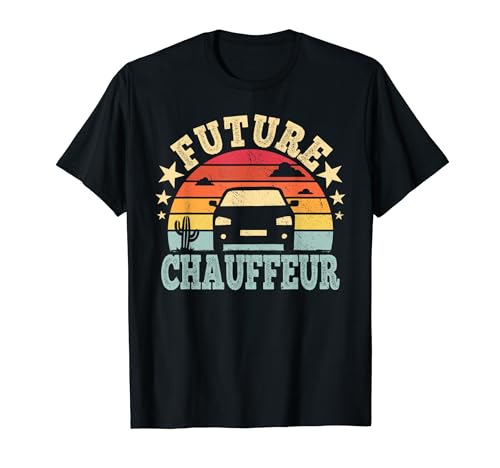 Future Chauffeur Retro für Herren Luxusfahrzeug Chauffeure T-Shirt