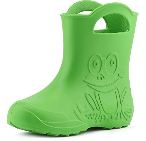 Ladeheid Eva federleichte Kinder Gummistiefel für Jungen und Mädchen Regenschuhe Bequeme und wasserdichte Regenstiefel Kinder LA-CA-01