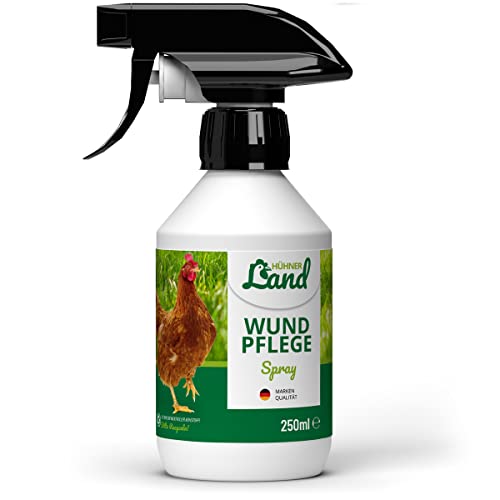 HÜHNER Land Wundpflege Spray 250ml für Hühner & Geflügel - Kolloidales Silberspray Wundspray für Tiere, Silberspray, Sprühpflaster, Spray Wundversorgung & Desinfektion