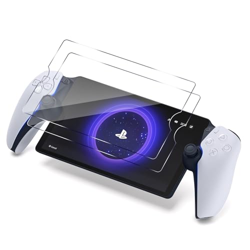 Qoosea Schutzfolie für PS5 PlayStation Portal 2 Stück, 9H Härte Panzer Schutz Glas Folie Anti- Kratzer HD-Klar Displayschutzfolie