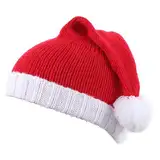 Sibba Strickmütze Beanie Mütze Wintermützen mit Garnknäuel Gestrickte Mütze Elastische Weihnachtsmütze Nikolausmütze Haube Mütze Erwachsene Kinder Schalmütze Knitted Hat Partymütze Festival Dekoration