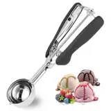 Eisportionierer Edelstahl, Ice Cream Scoop 5cm, Eislöffel, 304 Edelstahlmaterial, für Eiscreme, Fruchtfleisch, Fleischbällchen, Kuchen, Teig und Reisbällchen usw