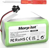 14.4V 3200mAh Li-Ion morpilot 14.4V 3200mAh Ersatzakku für eufy RoboVac, G10 G20 G30 G35 G40 Hybrid, Kompatibel mit RoboVac 11 11S 11S MAX 15C 15T 25C 25C Max 30 30C 30 Max 35C, Tesvor X500 Akku